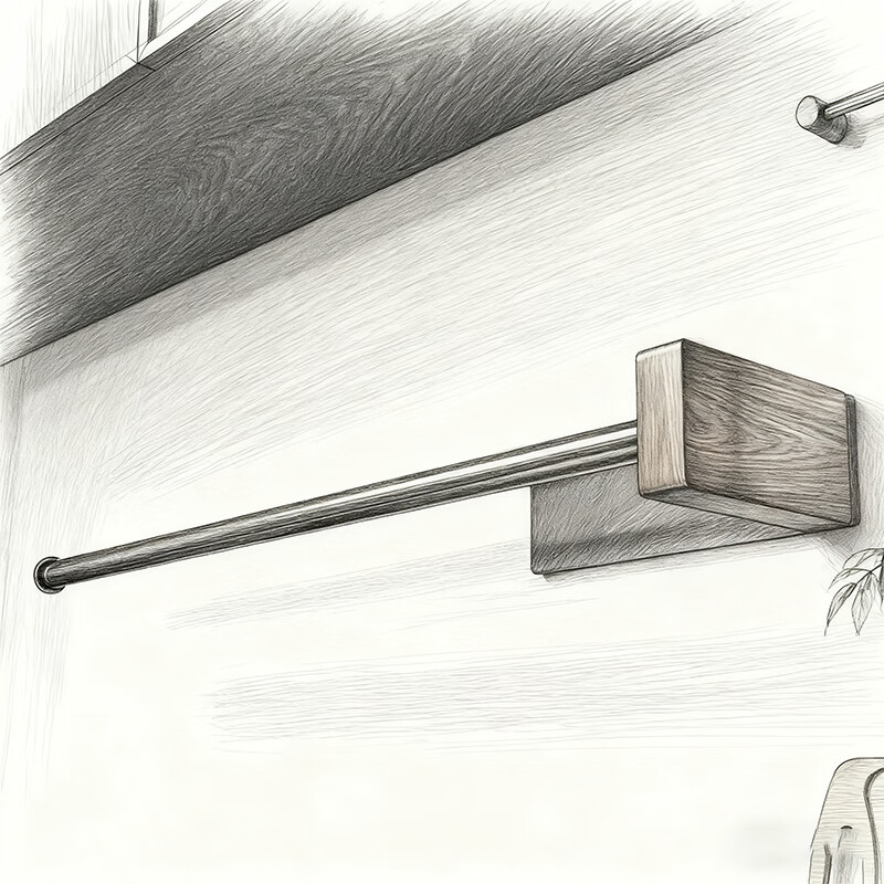 尔思家厕所置物架免打孔实木纸巾架卷纸挂架壁挂浴室卷纸架卫生纸置物架 胡桃色【进口实木】