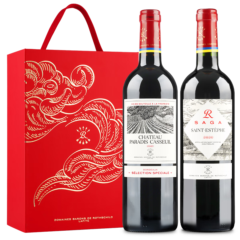 ���ƣ�LAFITE���ű���ʥ��˹̩��+�������𣩷����ɺ����Ѿ�750ml*2֧������װ