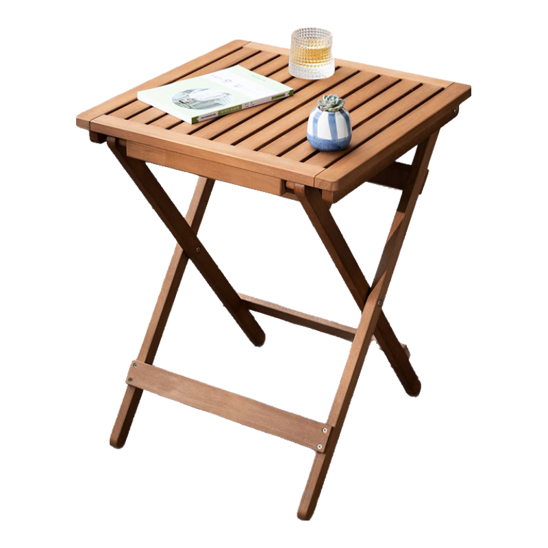 木馬人陽(yáng)臺折疊桌戶(hù)外餐桌實(shí)木家用便攜式野餐吃飯露營(yíng)裝備燒烤桌 免安裝
