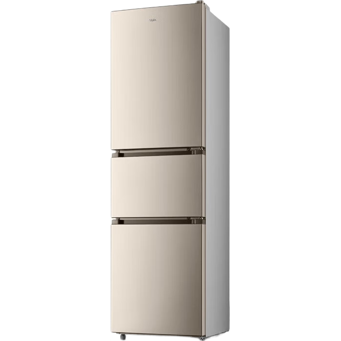 奥克斯（AUX）冰箱十字对开四开双开多开门家用大容量超薄冷藏冷冻保鲜节能电冰箱 【国补】182升 三门冰箱 拉丝金