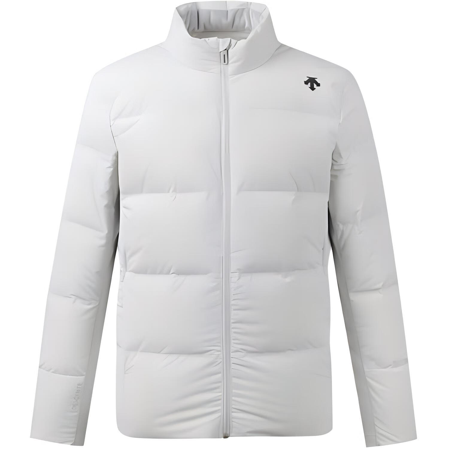 迪桑特(DESCENTE) 立領拉鏈長袖羽絨服 男款 白色 100