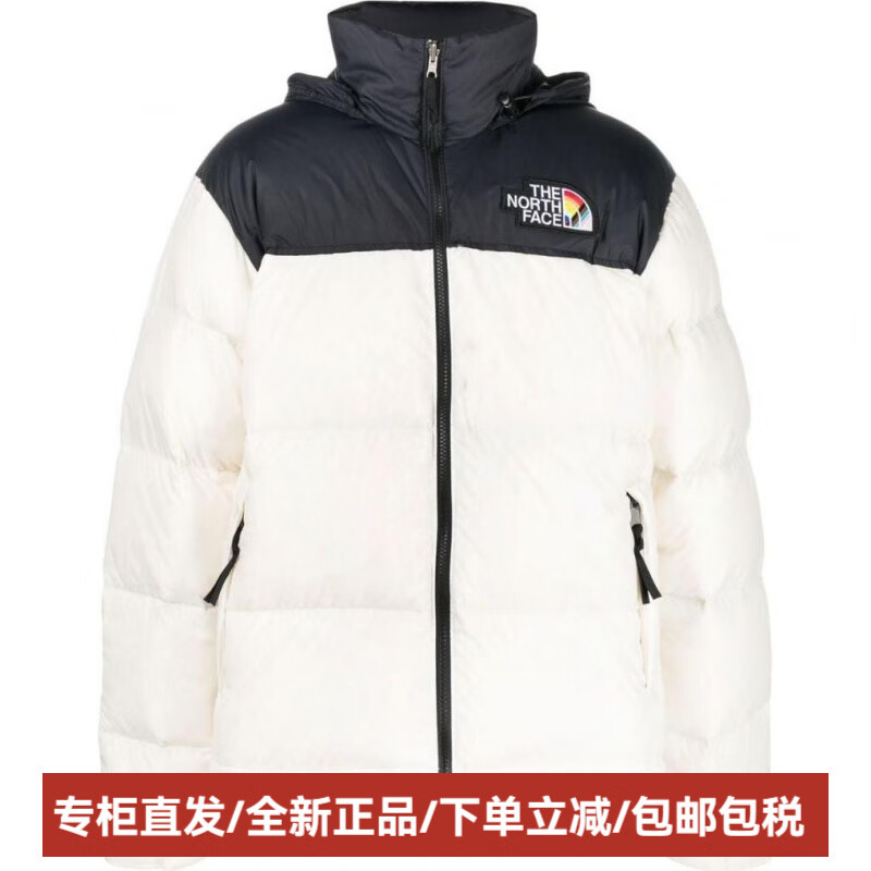 north face)1996系列fw22700蓬彩虹标logo刺绣立领拉链保暖羽绒服