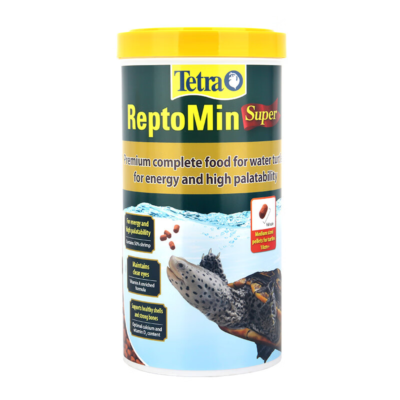 德彩水族龟粮两栖半水龟粮蛋龟巴西草龟调理肠胃乌龟饲料 1000ml 340g 超级发色龟粮340g