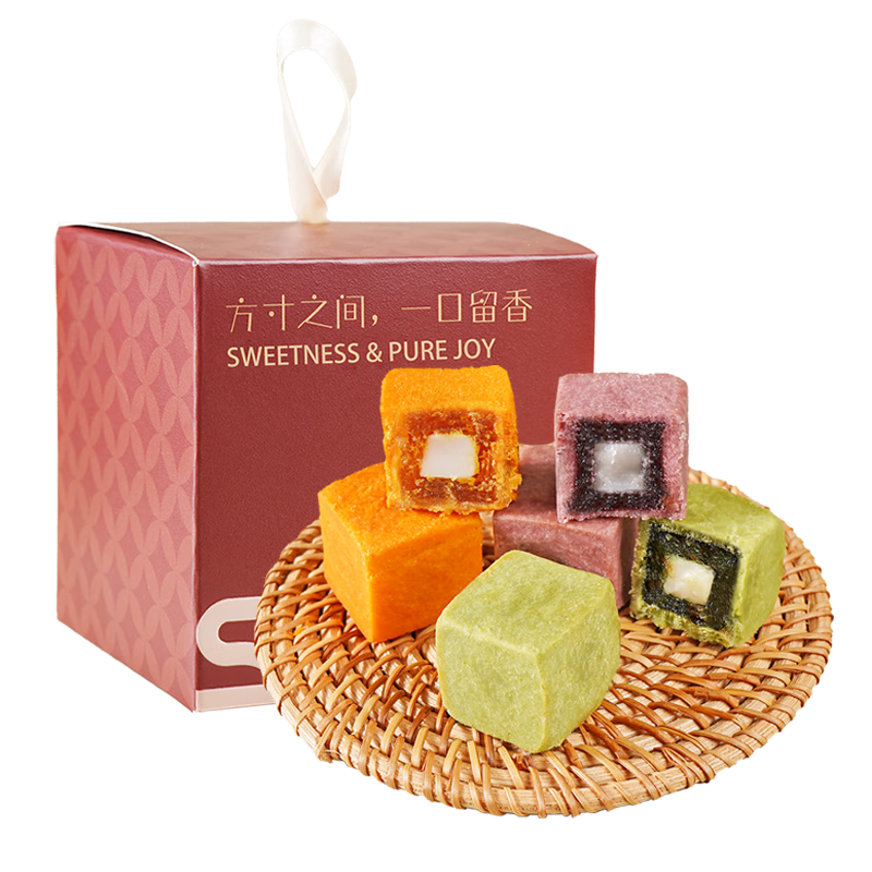 法米诺一口酥小方酥糕点酥茉莉青提桑葚蓝莓鲜橙凤梨茶点零食盒装160g 小方酥3口味混合盒装160g(20g*8个/盒)