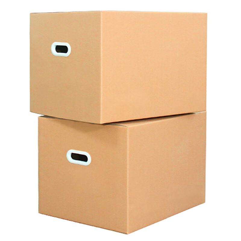 富居(FOOJO)搬家纸箱 加厚加硬搬家快递打包整理箱 家用办公收纳箱 2只装「有扣手60×40×50cm」