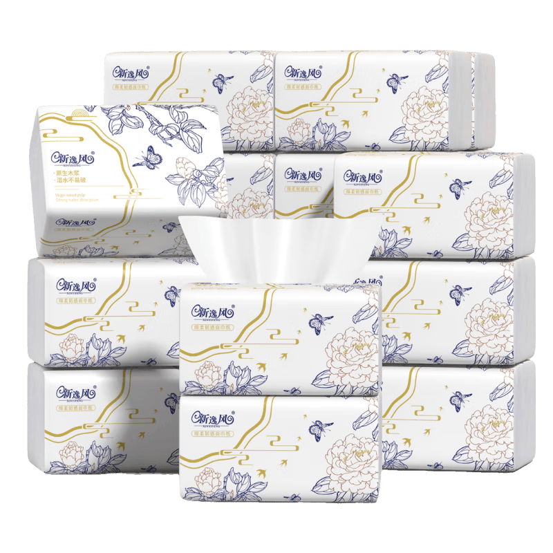 新逸风抽纸加厚家用 5层 400张*6包 新逸风抽纸加厚家用 5层 400张*6包