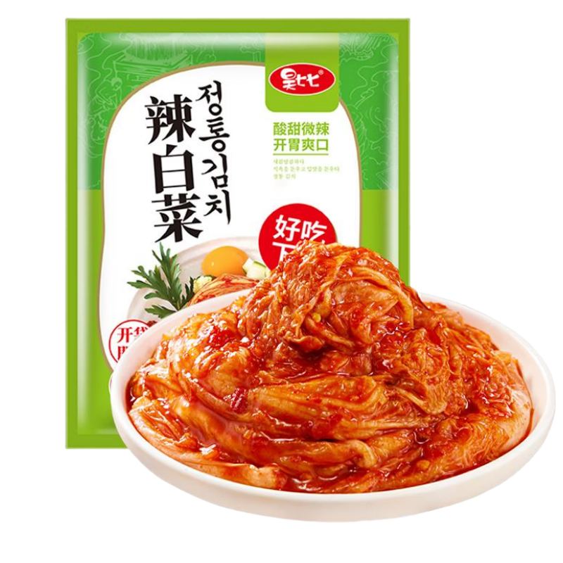 昊七七韩式辣白菜泡菜80g*10袋 韩国风味酸辣即食调味下饭菜咸菜酱菜