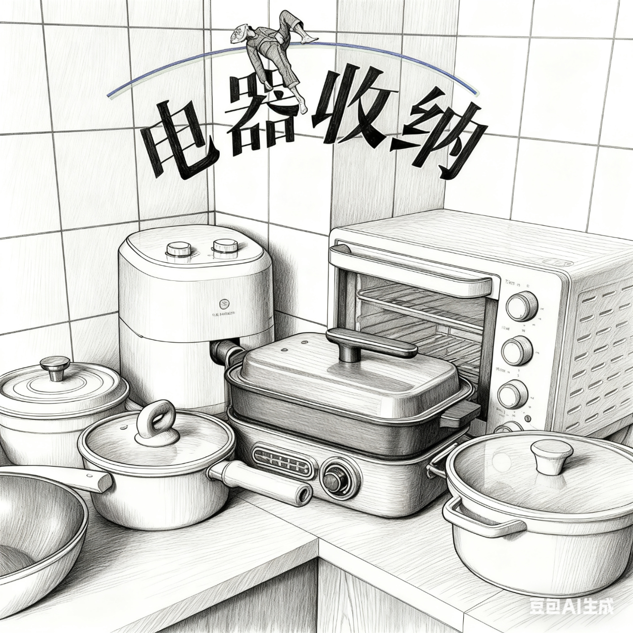 木格格厨房置物架家用多功能锅具收纳架多层橱柜下水槽灶台分层放锅架子 三层加高【加粗款】白