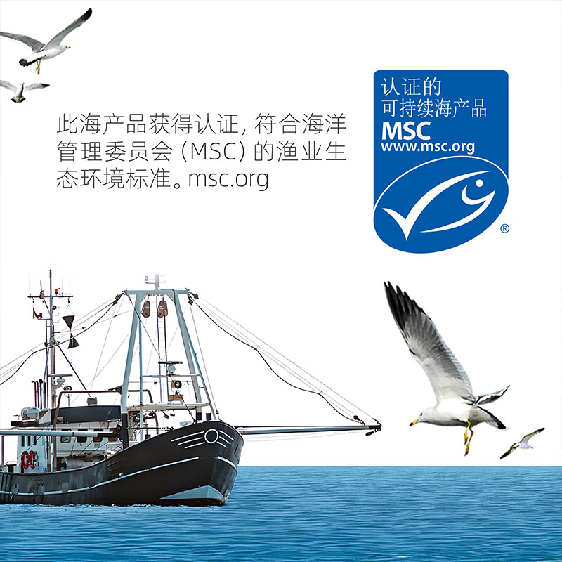 【海鲜国度】去刺进口野生格陵兰比目鱼块辅食独立包装MSC认证 去刺格陵兰比目鱼块1包 500g