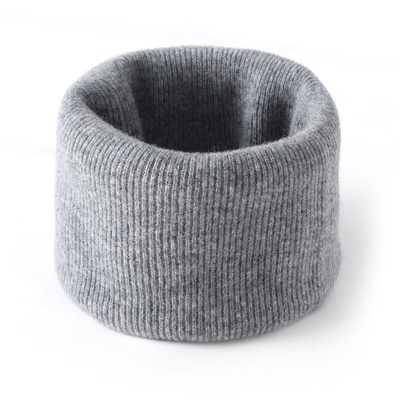 JEEP SPIRIT吉普轻奢纯羊绒围脖男女冬款鄂尔多斯针织毛脖套 浅灰色 京东折扣/优惠券