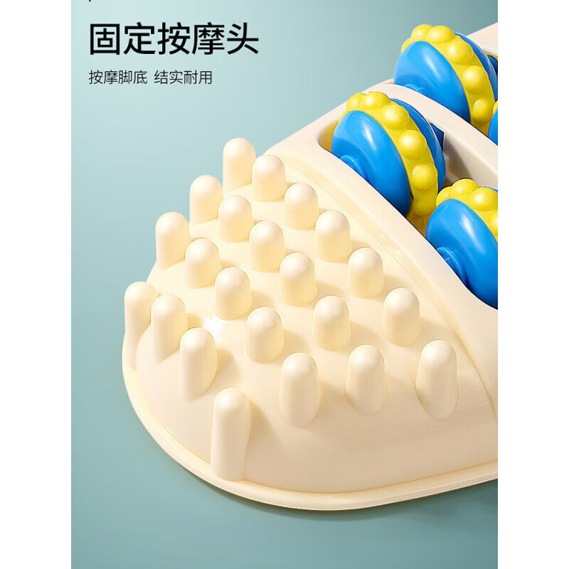 通用脚底按摩器脚步按摩仪器 滚轮足底足疗搓按捏脚神器脚部按摩器 【 【足底按摩 搓脚板去角质】按摩滚轮+搓脚板