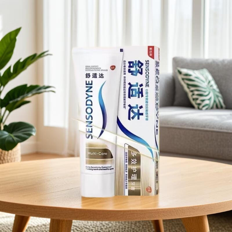 舒适达抗敏感牙膏成人含氟多效去牙渍防蛀护龈脱敏清新口气 劲速120克*1支