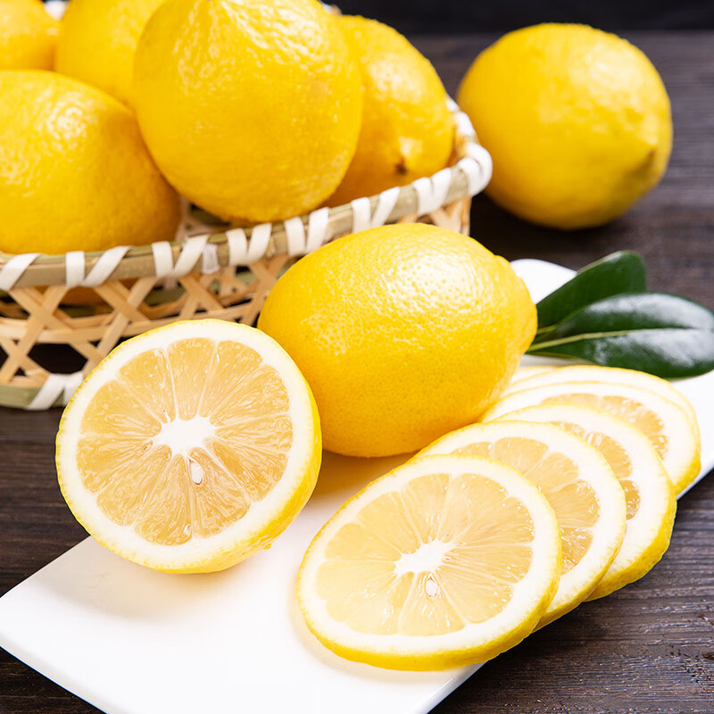 牛爱田 安岳黄柠檬新鲜当季精选优质黄柠檬皮薄多汁酸爽水果 黄柠檬15个单果60-80g