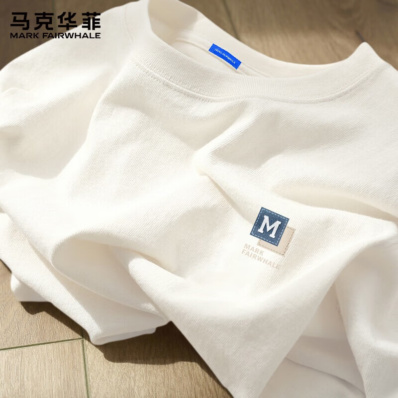 马克华菲短袖男款2025新款重磅纯棉休闲宽松T恤男痞帅高级感百搭男士上衣