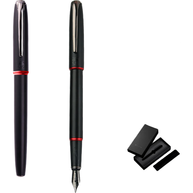 畢加索(pimio)鋼筆 簽字筆 特細(xì)EF尖 商務(wù)辦公禮品 成人學(xué)生練字 男女畢業(yè)禮物 916晨曦紅