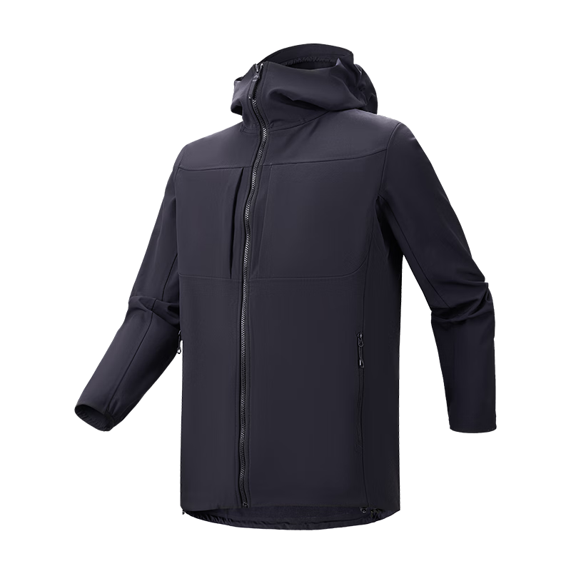 京东京造秋冬御风兽700考杜拉软壳衣耐磨户外三防连帽外套  382元包邮