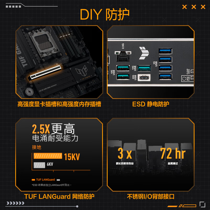 华硕 TUF GAMING B850M-PLUS II 重炮手 图 8