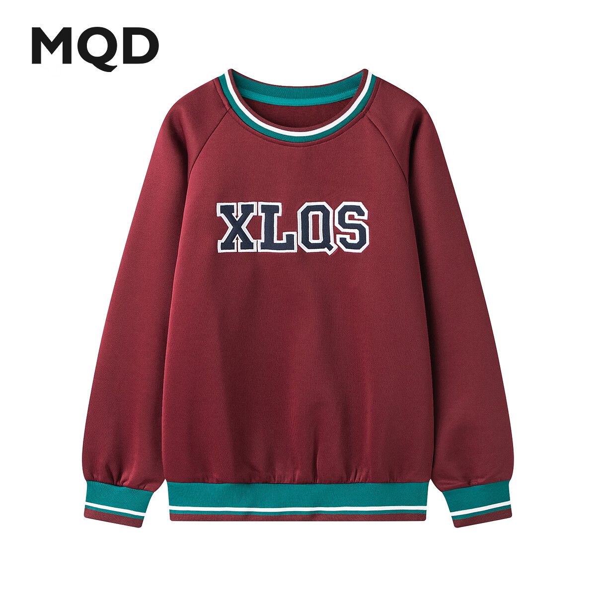 马骑顿（MQD）简约秋冬款日常男女款卫衣 酒红 190