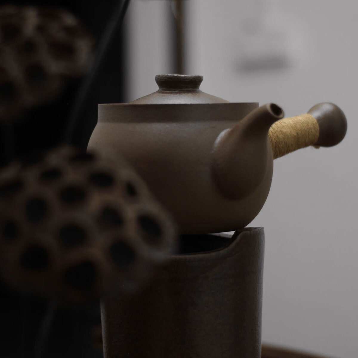 咏幻侧把煮茶壶大容可明火 煎熬烧水养陶壶泡茶专用 潮汕砂铫壶 1