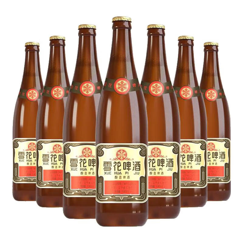雪花 啤酒 SNOW BEER沈阳老雪花l640ml夺命12度典醇厚 麦香浓郁浓色  醇香啤酒 雪花醇香*【泡沫箱】 640mL 6瓶