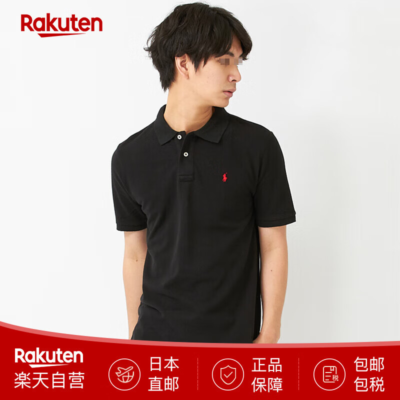 Polo Ralph Lauren男士儿童T恤 Polo衫 短袖纯棉上衣透气舒适 少年大童 日本直邮 POLO BLACK （小标） XL （相当于男士L）