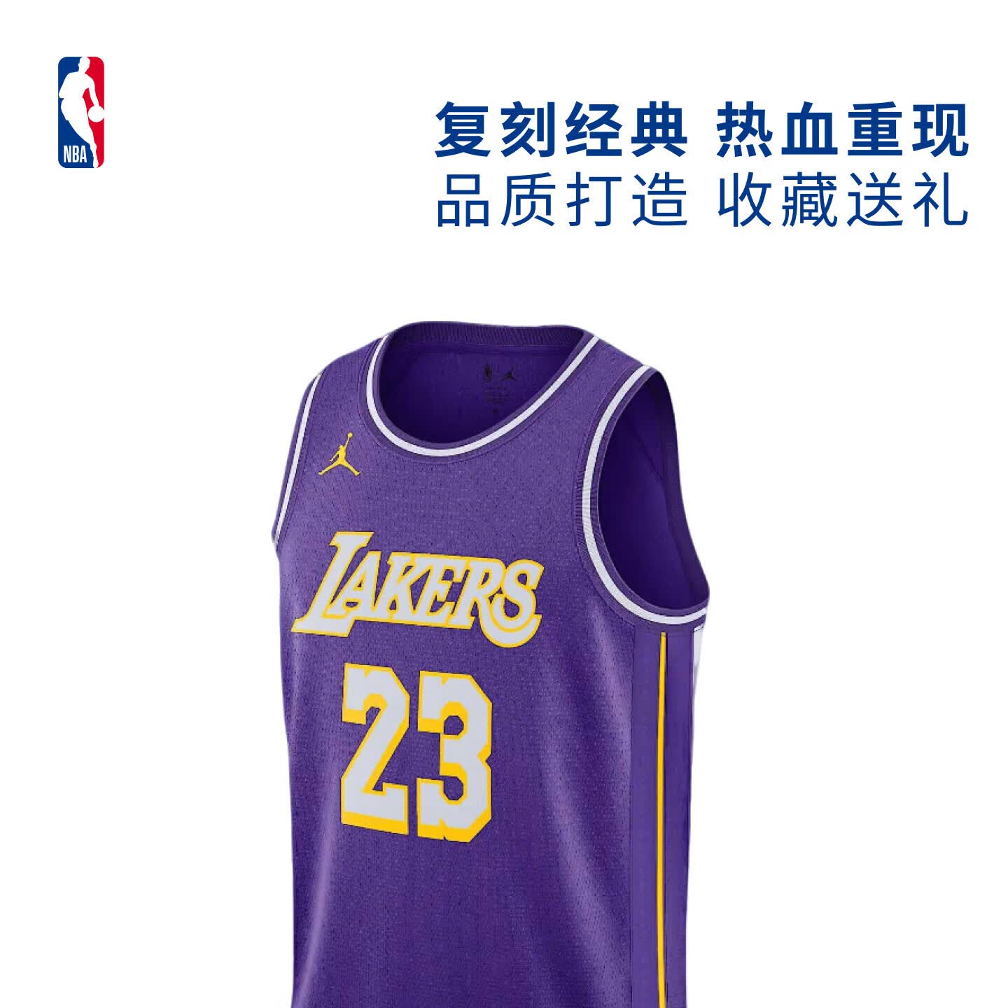 耐克（NIKE）【520送礼】NBA官方洛杉矶湖人勒布朗詹姆斯23号速干运动男子球衣 田野紫(勒布朗詹姆斯) M