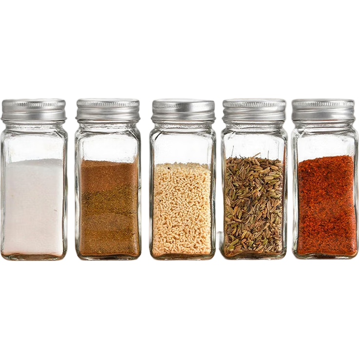 【食品级物资瓶】便携厨房密封玻璃瓶容器调料瓶盐胡椒烧烤鸡精罐 1个装120ml.
