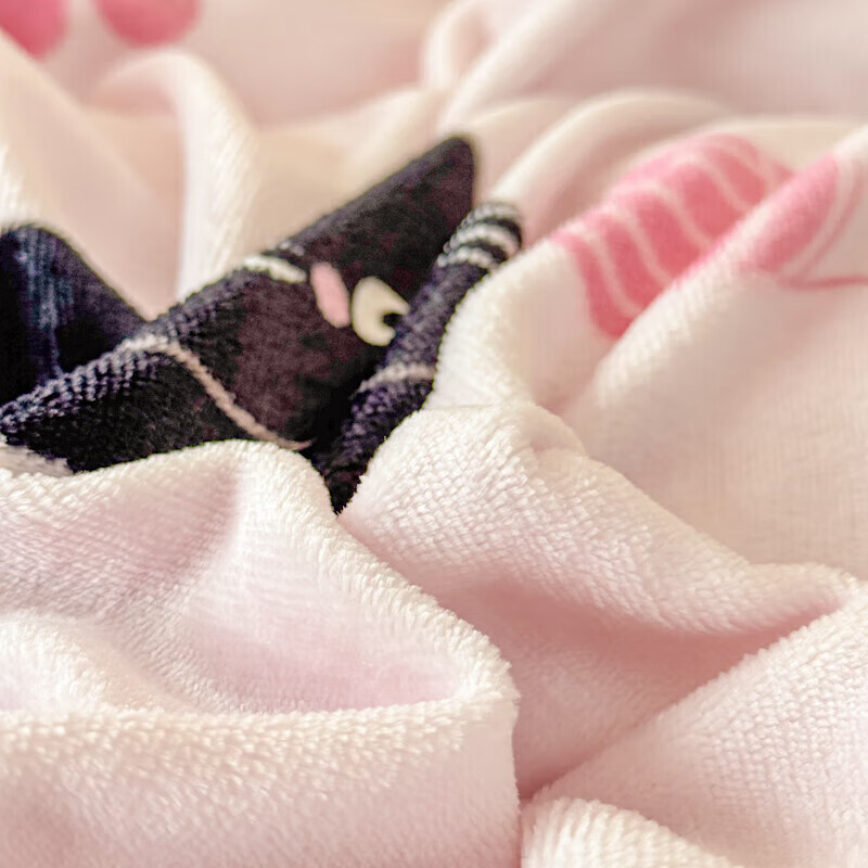 软贝小清新牛奶绒床上四件套保暖毛绒床单被套学生宿舍秋冬款三件套 炫酷黑猫 床单款 2.0m 被套200*230cm 四件套