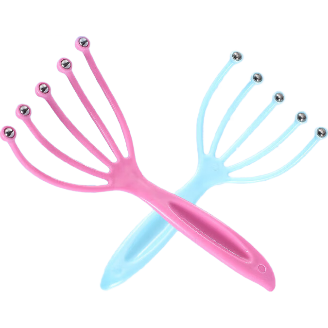 新款电动八爪头部按摩器助眠头部筋膜枪按摩仪灵魂提取器神器舒缓肩颈仪器520送男女朋友生日礼物 【非电款】五爪按摩器1个装(颜色随机)