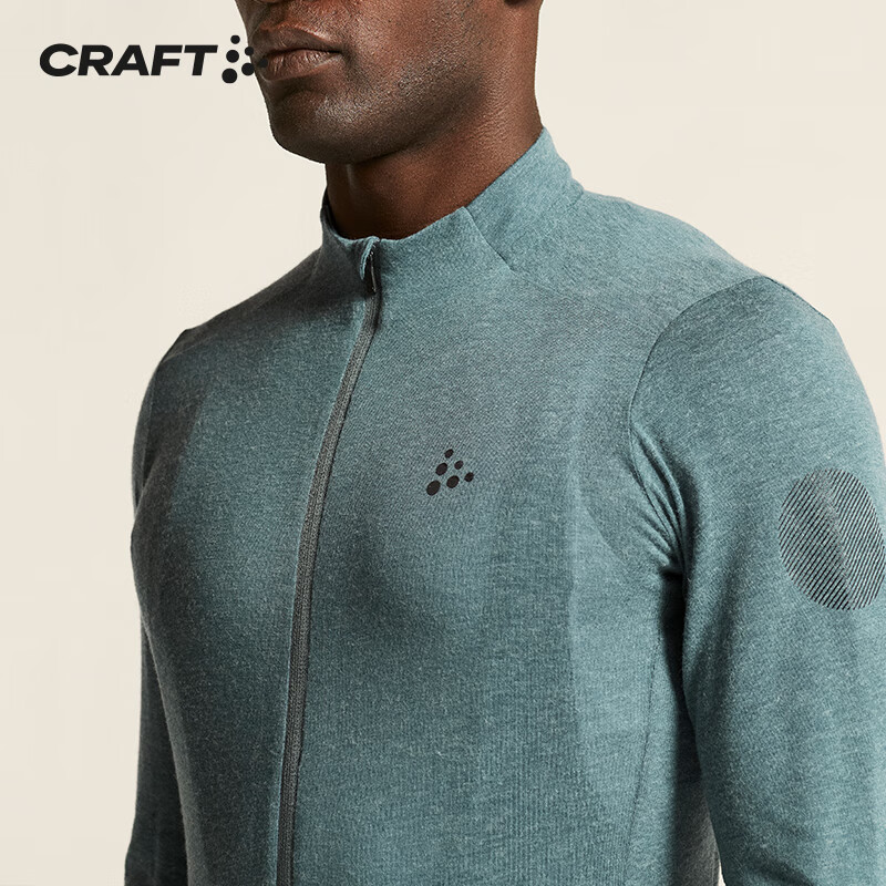 CRAFT骑行Core Essence冬季男子骑行服美丽诺羊毛针织保暖公路骑行上衣 天空蓝 L