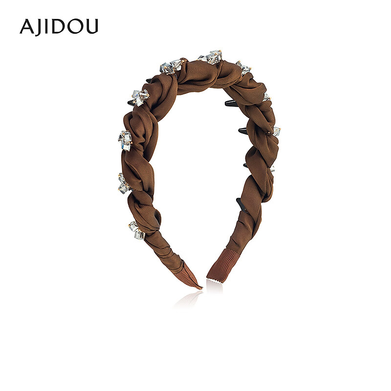 AJIDOU阿吉豆发箍女款时尚休闲头箍新年跨年礼物 咖色 1个