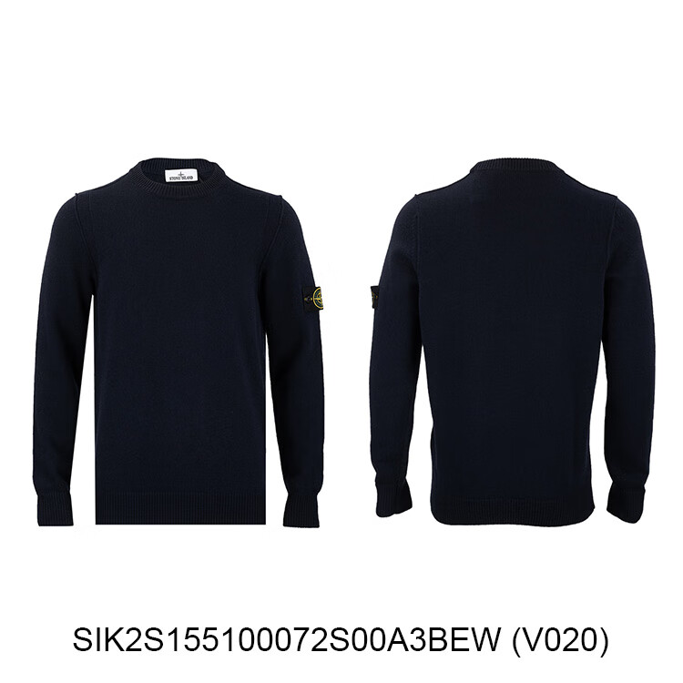 STONE ISLAND針織衫 男士經(jīng)典標(biāo)貼logo圓領(lǐng)套頭毛衣(2025年秋冬款男裝針織衫) (V020) S