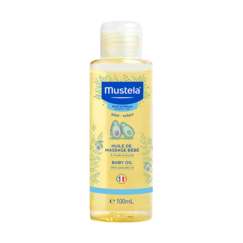 妙思乐(MUSTELA)儿童润肤油宝宝按摩油100ml 新生儿按摩油抚触油无香型 法国进口 【植萃专利】宝宝按摩油100ml