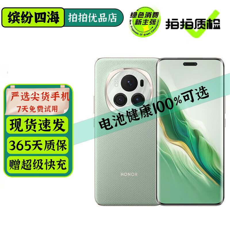 荣耀Magic6/Magic6 Pro 二手5G手机 单反级荣耀鹰眼相机 荣耀巨犀玻璃 拍照AI手机 麦浪绿【Magic6Pro】 16GB+512GB 95新