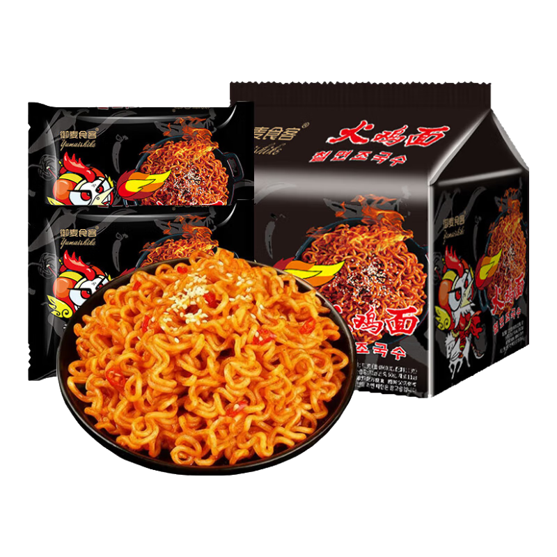 韩式火鸡面限时特惠袋装整箱方便面73g爆辣拌面精选粗面饼必备 全家福混合5包