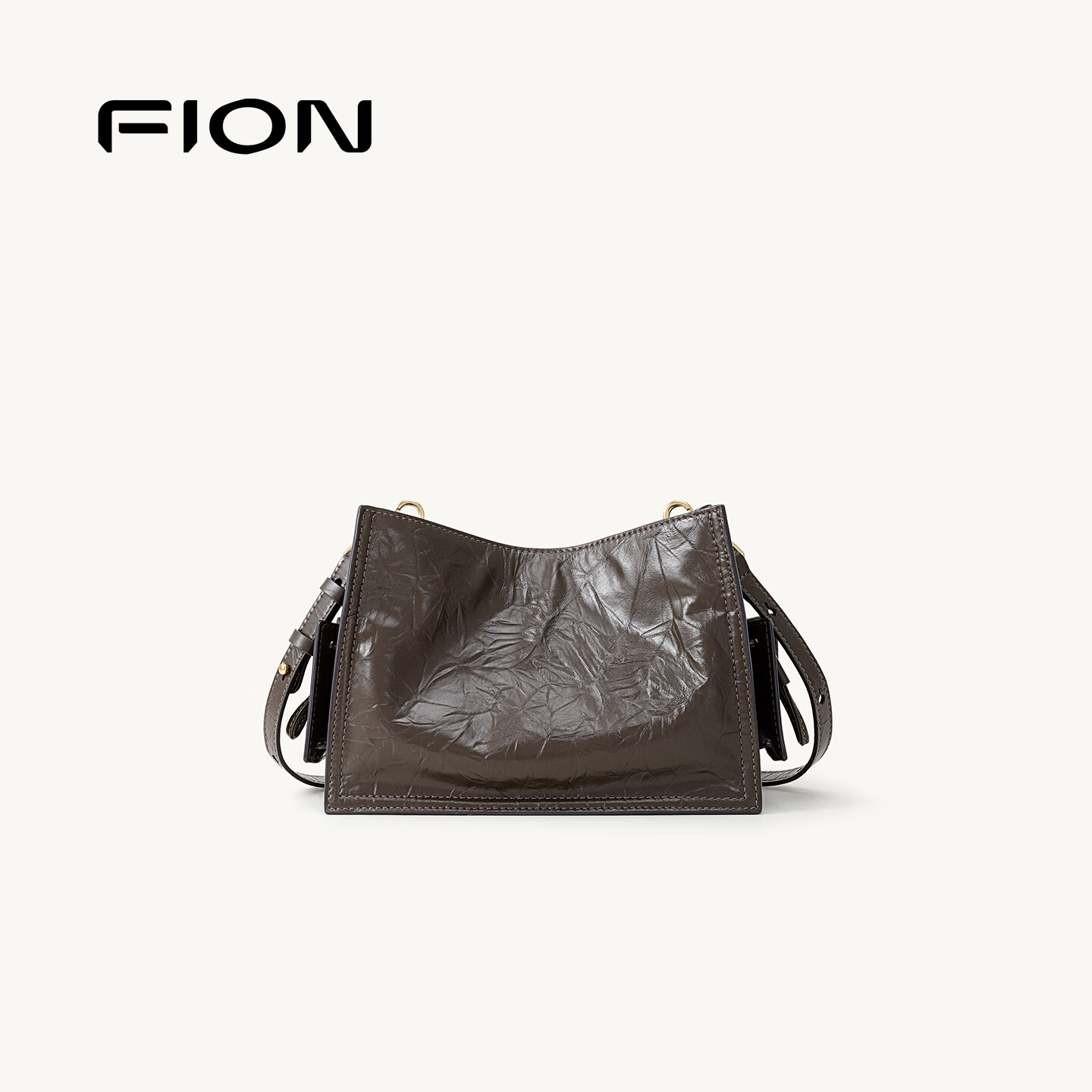 菲安妮(FION)2025新款包包女包托特包高级感大容量手提斜挎包 生日礼物 褐-大款