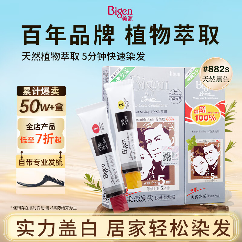 Bigen 美源宣若 发采快速黑发霜：79元优惠价来袭！