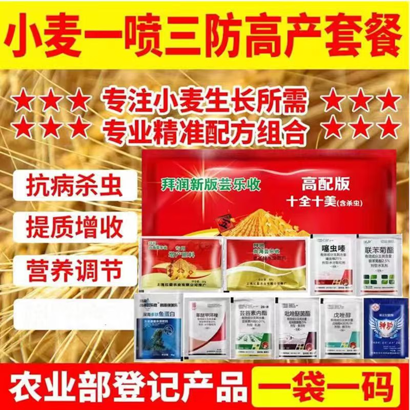 版正小麦水稻玉米花生蒜瓜果土豆蔬菜增产品套餐拜润 芸乐收套装2亩