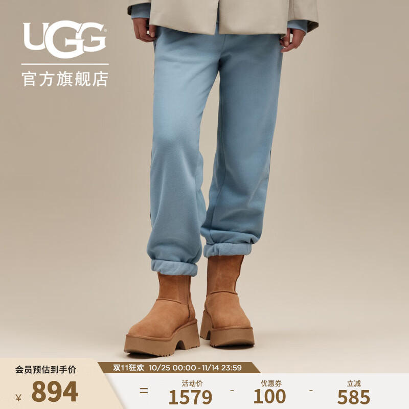 UGG秋季女士舒适时尚厚底人鱼短靴休闲雪地靴1158313 CHE | 栗色 39 39码及以下建议拍大一码