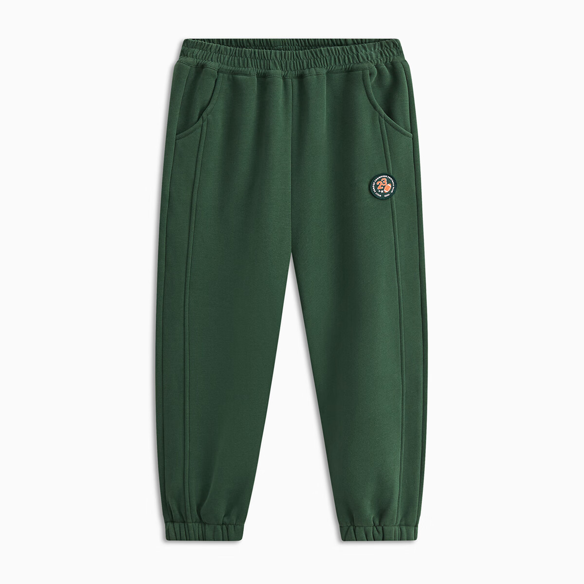 马骑顿（MQD）冬款童装儿童学院直筒时尚百搭宽松日韩风休闲裤 墨绿 110