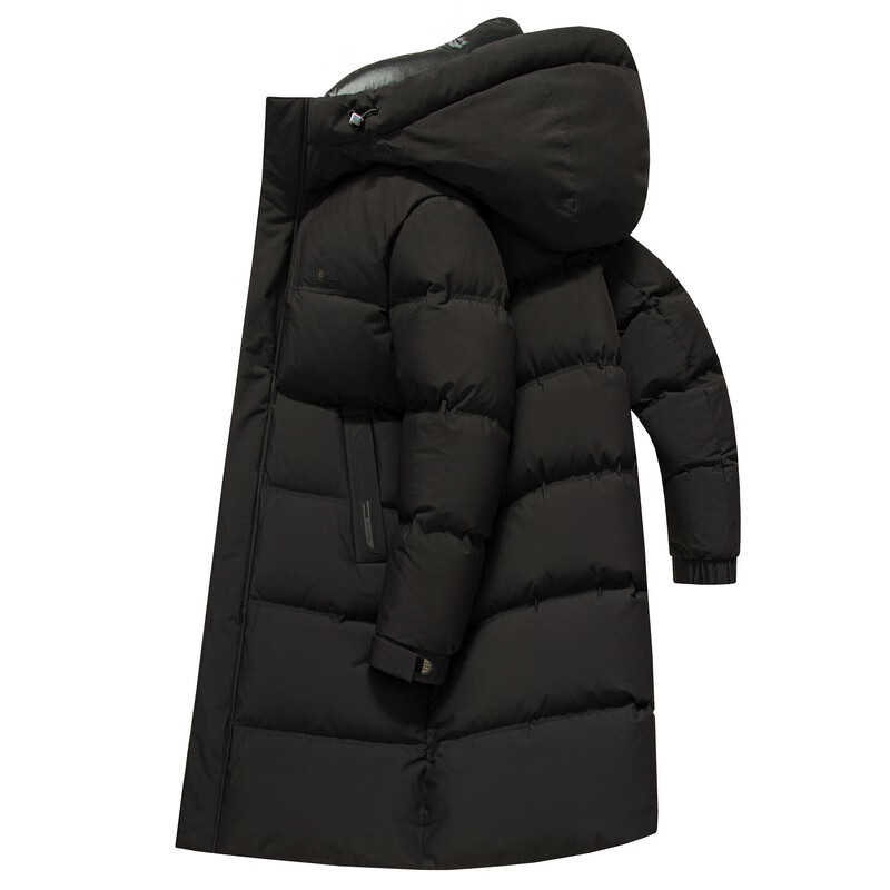 雪中飞男装雪中飞黑曜石系列2025冬新款男士长款鹅绒服情侣加厚高充绒 黑色_8056 S 165_84A