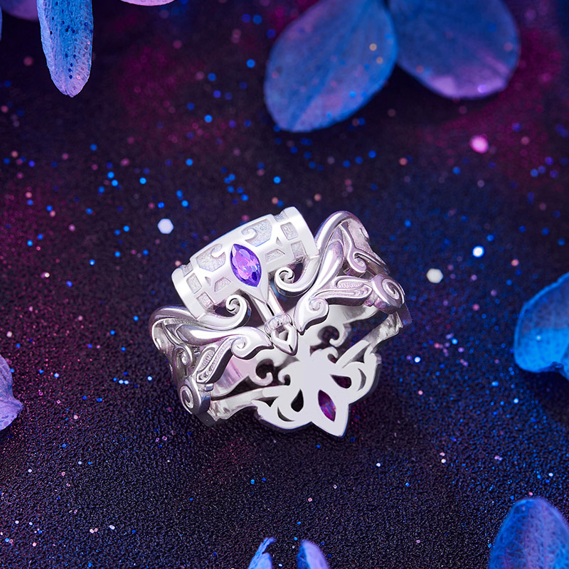 斗罗大陆正版幸运石联名对戒动漫周边唐三小舞情侣戒指925银饰品 三舞