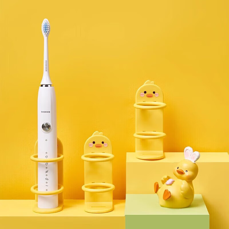 【厂家直发】家具电动牙刷置物架壁式挂免打孔墙壁挂架卫生间情侣 粘贴牙刷架-1个装 无规格