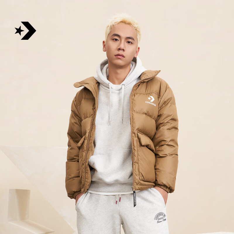 匡威（Converse）官方 秋冬新品男600蓬鸭绒拒水保暖羽绒服外套MCJ215 10023755-A02 L (175/100A)