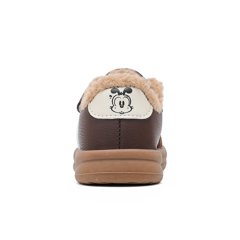 巴布豆（BOBDOG）童鞋宝宝鞋子加绒加厚2025冬季新款儿童二棉鞋男童学步鞋 古树棕 26 适合脚长15.1CM