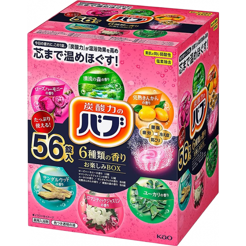 ������KAO�����ձ�ֱ�ʡ�������ԡ�� ̼��������Ȫ����ԡ�� ˮ�ƻ���ƣ�� 6������ 56ö�루40g/ö�� ���滺���ɡ� 199Ԫ