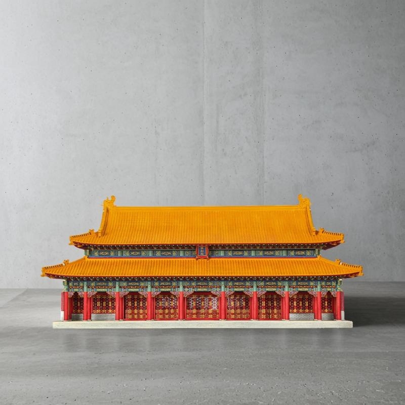 隐榫故宫角楼榫卯积木中国木质古建筑拼装玩具模型男女孩送礼生日礼物 保和殿【典藏款1:110】