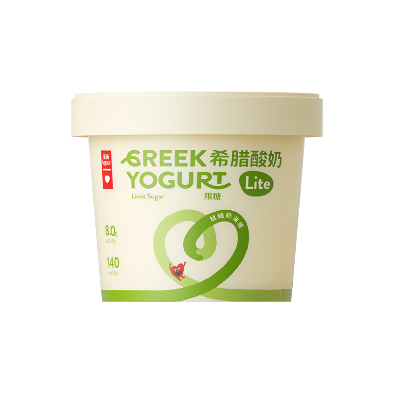 乐纯（LePur'）希腊大师Lite  希腊酸奶 限糖原味 碗装低温酸奶400g*1碗 早餐