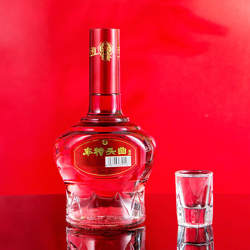 丰特浓香型白酒52度高度纯粮食酒口粮酒四川白酒宴请年货送礼 45度 450mL 2瓶 装丰特头曲