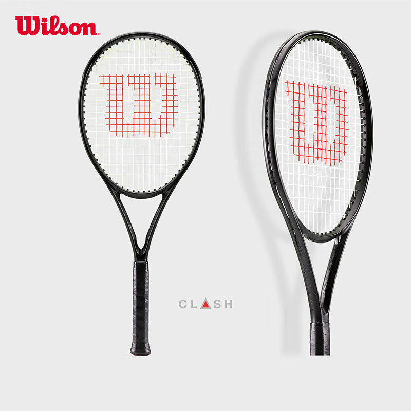 威尔胜(Wilson)2025新款CLASH V3威尔逊全新科技全碳素小黑拍男女舒适专业网球拍 CLASH 100L NOIR 280g-WR207211 2号柄